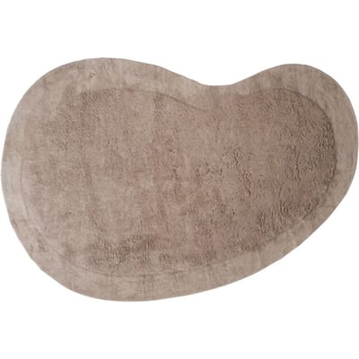 Badmat Bodi - Taupe 60 x 80 cm - Zachte Katoenen Badmat met Antislip