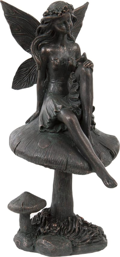 Decoratief figuur - elf op paddenstoel - fee