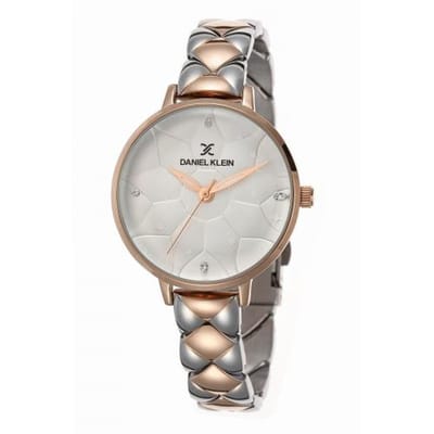 Daniel Klein DK.1.12406-4 - Horloge - Analoog - Dames - Vrouwen - stalen band - Zilverkleurig - Rosékleurig