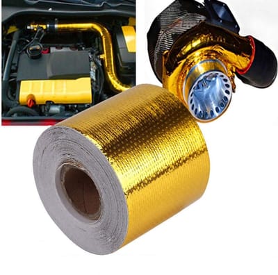 Dailygoods- Isolatietape Hittewerend - Isolatieband - Decoratieve Tape - Uitlaatband - Aluminiumfolie - 5 cm x 10 m - Hittewerende Tape