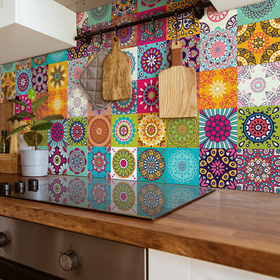 Zelfklevende achterwandsticker - CARRELAGES DU SUD - 60x100cm