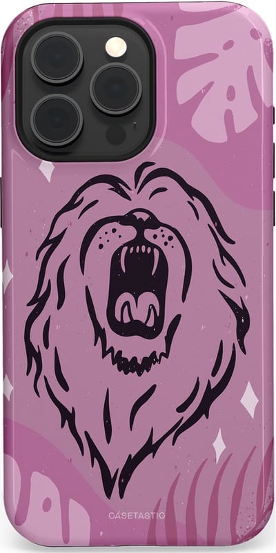 Casetastic hoesje geschikt voor Apple iPhone 15 Pro Max - MagSafe - Dubbellaagse bescherming - Trots en vurig - Fashion Case - Lila Lichtroze Donkergrijs