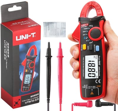 Mini Digitale Klem Stroommeter - Handheld RMS AC/DC Weerstand Capaciteit Tester