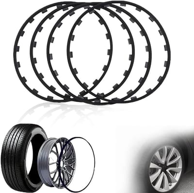 Velgbeschermers Set - Wielnaaf Covers - Auto Beschermen - Krasbestendig Materiaal - 4 Stuks - Zwart