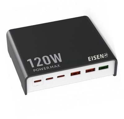 Eisenz EZ-605 120W PD Laadstation – USB-C & USB-A Snellader voor Laptop, Tablet & Smartphone Desktop Charger