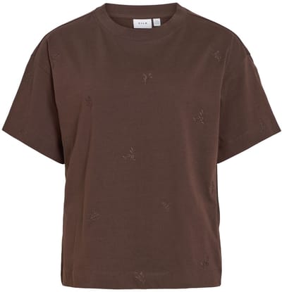 VILA T-shirt Katoenen