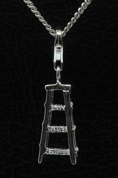 Zilveren Ladder hanger én bedel