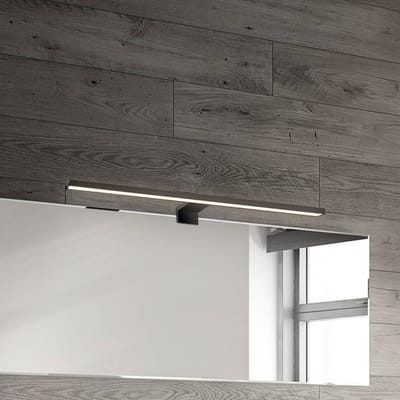 BRILONER Dun - LED Spiegelverlichting - warm wit licht - spiegellamp - klembaar of schroefbaar - zwart - 50x10.5x4 cm