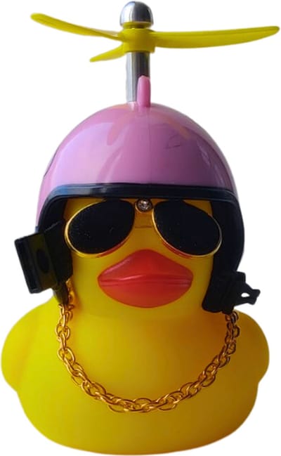 Badeendje decoratie - roze konijn fietshelm - incl. lamp / speelgoed / kind / kinderen / accessoires fiets / auto / badeendjes / cadeau badkamer accessoires / badkamermeubel / jongen / meisje