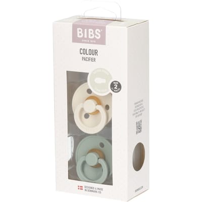 BIBS Colour Fopspeen - 6-18 mnd - 2-pack - Symmetrisch - Ivory/Sage