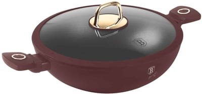 Berlinger Haus 8035 - Wokpan met 2 handvaten - 30 cm - Leonardo collection - met deksel