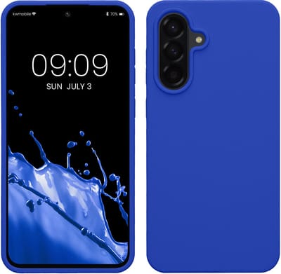 kwmobile telefoonhoesje geschikt voor Samsung Galaxy A56 5G - Hoesje met siliconen coating - Smartphone case in Baltisch blauw