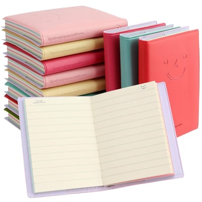 Allecto - Mini Notitieboekjes - 12 Stuks - Ideaal voor School en Reizen - Multicolor - Imitatie Leer - Handig voor Thuis en Kantoor