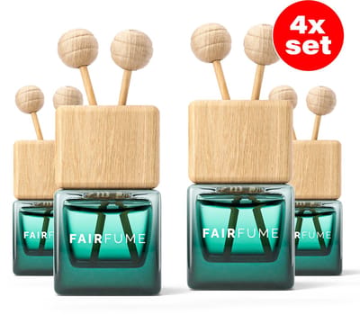 Fairfume® – Auto Parfum Set 4 Stuks – Mystery Geurverfrisser Voor Mannen – Geïnspireerd op Designer Geuren – Luxe Autoaccessoire & Cadeau - Groen