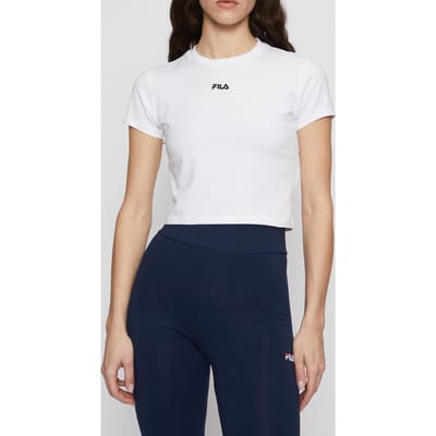 FILA Latina Cropped Tee Bright White Taglia: XS | Maglie Sportivi Outlet | Donna | Bianco