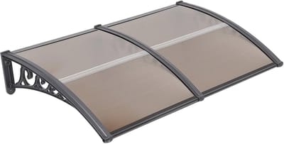 Luifel Polycarbonaat - Bescherming tegen Regen en UV voor Terras en Raam (100 x 200 cm, Bruin)