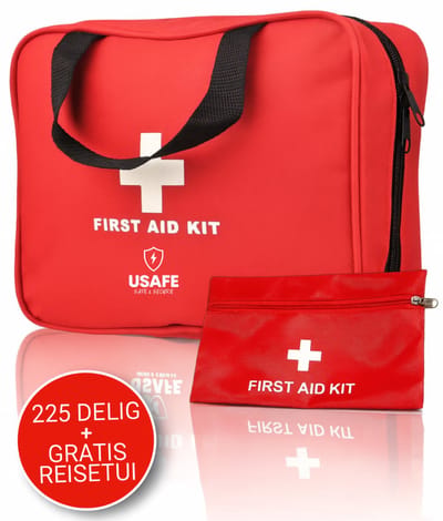 EHBO Set 225 delig + Reisetui - Compacte EHBO doos + Noodpakket - EHBO koffer - Complete Verbanddoos voor Thuis, Auto & Reizen