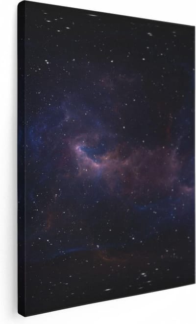 Artaza Canvas Schilderij Sterrenhemel - 30x40 cm - Klein - Wanddecoratie Universum - Muurdecoratie Ruimte - Schilderijen Op Canvas