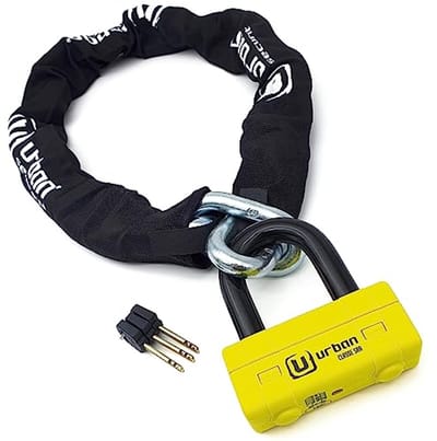 Hoogbeveiligde Anti-diefstal Ketting en Mini U-slot voor Motoren - Ø15mm, 100 cm