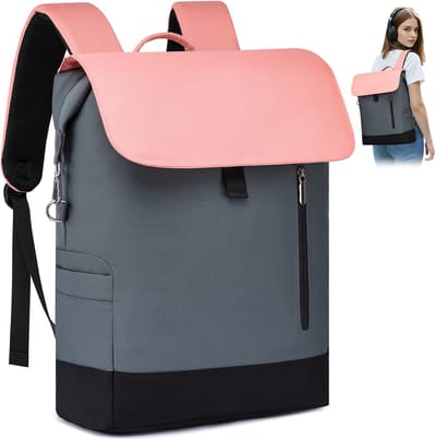 REDOM Rugzak Backpack 32x12x45 cm - Lichtgewicht - Anti-diefstal Vouwsluiting - Grote Capaciteit - Waterafstotend - Borstband - School - Werk - Reis - Sport - Outdoor - Polyester en Nylon - Donkergrijs