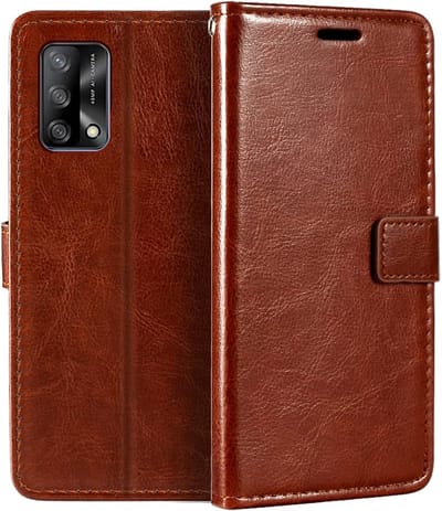 Portemonnee Book Case Hoesje Geschikt voor: Oppo A54 5G & Oppo A74 5G - bruin