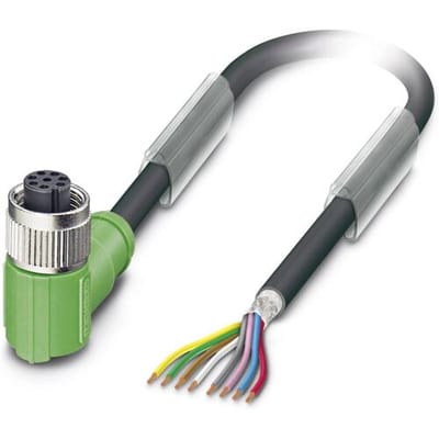 Phoenix Contact 1522930 Sensor/actuator connector, geassembleerd M12 Aantal polen (sensoren): 8 Bus, haaks 5.00 m 1 stuk(s)