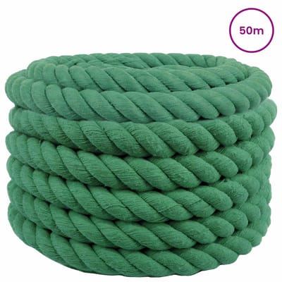 vidaXL - Katoenen - Touw - 30 - mm - 50 - m - Groen - 100% - katoen