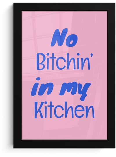 Poster in lijst - Fotolijst 20x30 cm - Posters - Quote - Blauw - Lettertype - Keuken - Posterlijst zwart - Decoratie - Wanddecoratie woonkamer - Muurdecoratie slaapkamer