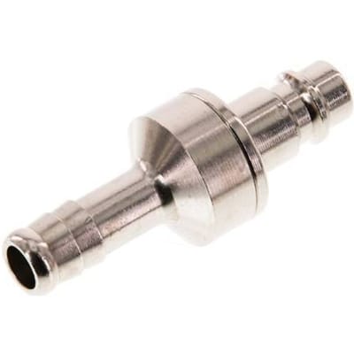Vernikkeld Messing DN 7.2 (Euro) Luchtkoppeling Insteeknippel 9 mm Slangpilaar Double Shut-Off