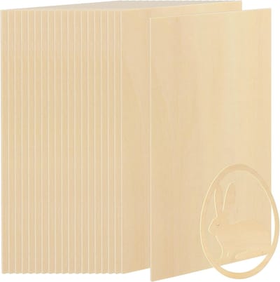 20 Pieces Balsa Wooden Panels - 200 x 100 x 1.5 mm - Plywood Sheets - Unfinished Plywood - Thin Linden Wood Panels voor Crafts - DIY Mini Home - Model - Boot - Vliegtuig