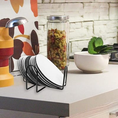 La'Moussawi ® Stijlvolle en Functionele IJzeren Onderzetters voor Ronde en Vierkante Servetten