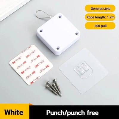 1000g Automatische Trekkoord Deurcloser Ponsvrij Verstelbare Oppervlakte Deurstopper Automatisch Sluitende Deurbeugel Closer Huisverbetering white