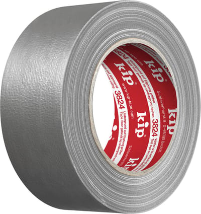 Kip 3824 - Steenband Hotm. - Wit - 75mmx50m - PE-gelamineerde en waterafstotende tape voor kortstondig gebruik binnen en buiten - Ideaal voor eenvoudige afplak- en reparatiewerkzaamheden - Temperatuurbestendig tot 75°C