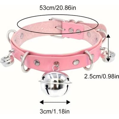 Collier Sexy, Tendance, Gothique en Cuir PU pour la Saint-Valentin, Collier Rose, Cadeau de Fête pour la Saint-Valentin pink