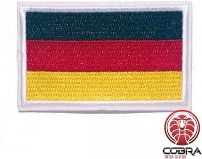 Vlag Duitsland geborduurde patch embleem witte boord | Strijkpatch embleemes | Military Airsoft