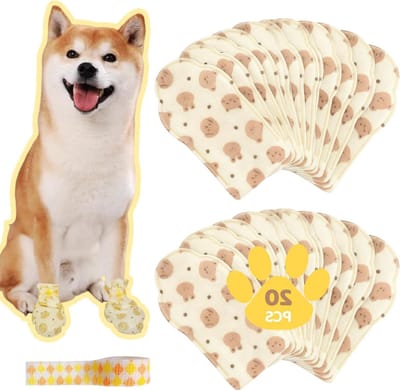 Waterdichte en Ademende Hondenschoenen met Verbandrol - 20 Stuks voor Kleine en Middelgrote Honden, Pups en Katten, Wondverzorging en Lickbescherming