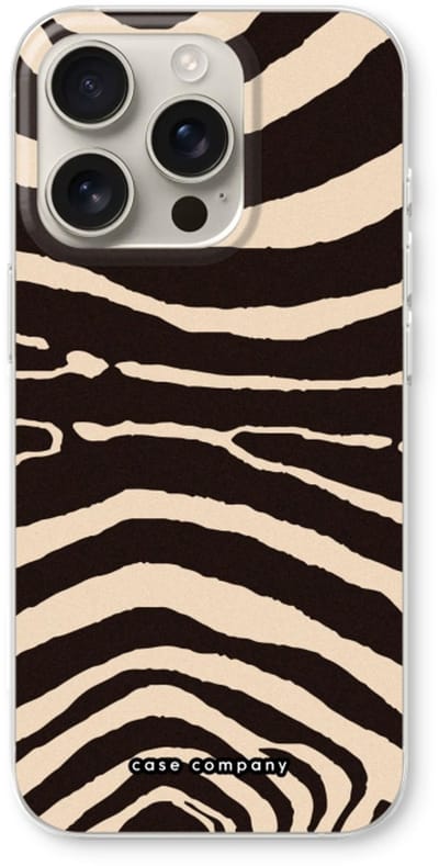 Case Company® - Hoesje geschikt voor iPhone 16 Pro hoesje - Arizona Zebra - Soft Cover Telefoonhoesje - Bescherming aan alle Kanten en Schermrand