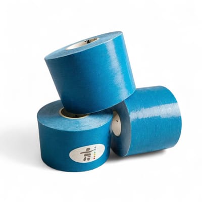 Inuk - Kinesiotape - Sporttape - Premium Quality - 3 rollen Lichtblauw - Watervast - herstel en blessures