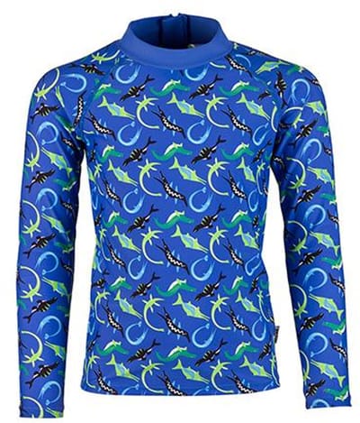 BECO ocean dinos - rashguard suit voor kinderen - blauw - maat 116-122