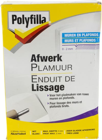 Polyfilla - Afwerkplamuur (Poeder) - Wit - 1 Kg