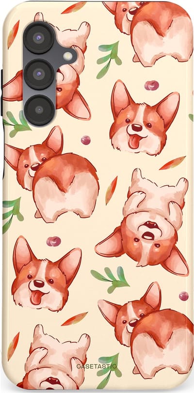 Casetastic Hoesje Geschikt voor Samsung A16 - Stijlvolle Beschermende Duo-layer Case - Corgipootjes