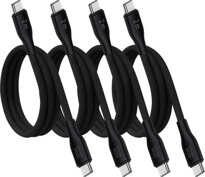 Oplader kabel geschikt voor Samsung galaxy telefoon en tablet - Usb C naar usb C - Oplaadkabel - 4 stuks - 2 meter - Lang
