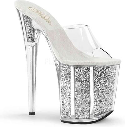 Pleaser - FLAMINGO-801G Muiltjes - Paaldans schoenen - 37 Shoes - Zwart