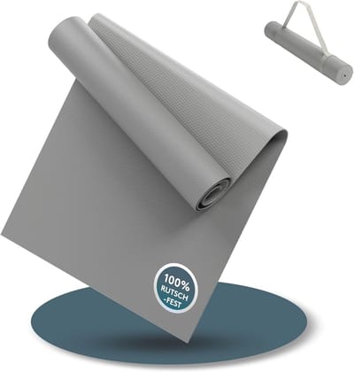 Antislip Yogamat en Fitnessmat 180x60 cm - 4mm Dik met Draagriem
