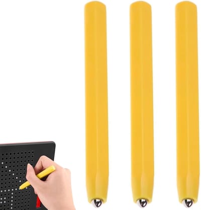 Magnetische Tekenpen - Geel - Vervangset van 3 Stuks - Duurzaam ABS - Voor Magnetische Tekentabletten