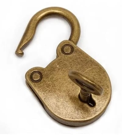 Antiek Decoratief werkend hangslot – Vintage Stijl – Inclusief Sleutels – Messing - Ladenkast - Meubels