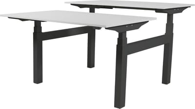 Zit Sta Bureau (2pp) - Elek 160x80/80 krijtwit - zw frame
