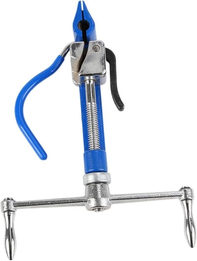 Metaalband Spanner - Omnoeringsgereedschap - Zware Banden Bevestigen - Geïntegreerde Snijfunctie - 29 x 10 x 5 cm - Blauw