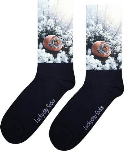 Muis - Opkikker - Grappige sokken - Valentijn cadeau - Verjaardag cadeau - Sint cadeau - Leuke sokken - Ei - Leuk cadeau - Vrolijke sokken - Cadeautje - Grappig cadeau - Kerstsokken - Vaderdag - Moederdag - Sneeuw - Socks maken Happy - 37-44
