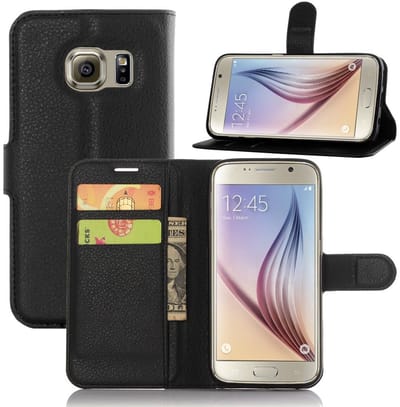 Coverup Hoesje - Geschikt voor Samsung Galaxy S7 Hoesje - Coverup Book Case - Zwart